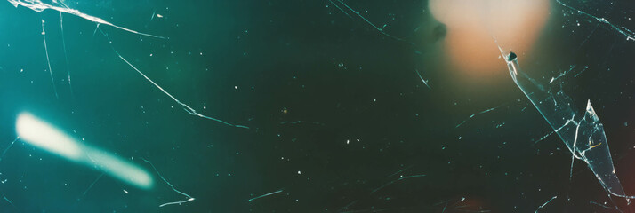 Poster - Texture of scratched film showing angular scratches and uneven grain with harsh lighting effects