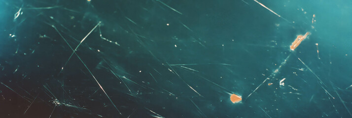Poster - Texture of scratched film showcasing large horizontal scratches and coarse grain details