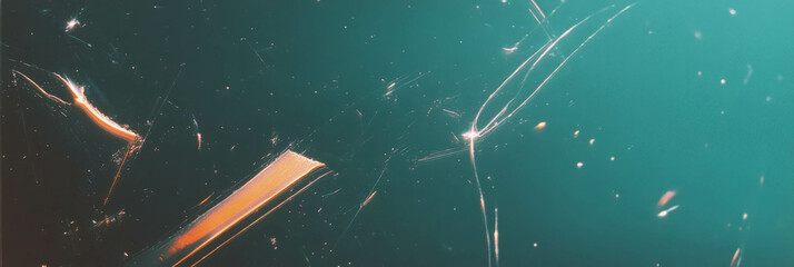 Poster - Texture of scratched film showcasing long deep scratches and bright highlights for artistic effect