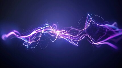 Poster - Dynamic light waves digital space abstract art tech-inspired environment close-up viewpoint energy concept for visual impact