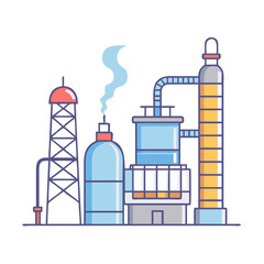 Poster - refinery icon, refinery vector illustration-simple illustration of refinery, perfect for refinery logos and icons