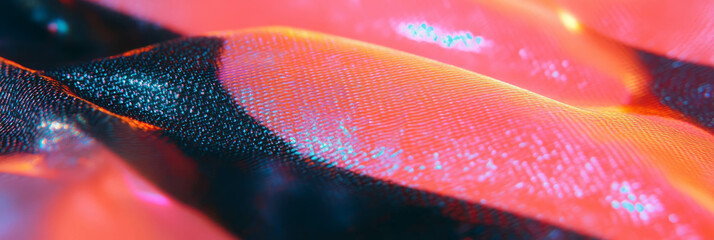 Poster - Shiny PVC texture with bright neon accents creates a vibrant visual experience