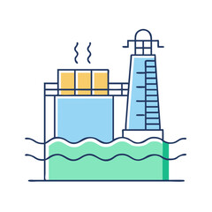 Poster - reservoir icon, reservoir vector illustration-simple illustration of reservoir, perfect for reservoir logos and icons