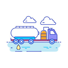 Poster - tanker loading icon, tanker loading vector illustration-simple illustration of tanker loading, perfect for tanker loading logos and icons