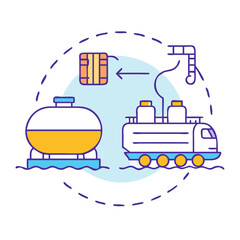 Poster - tanker loading icon, tanker loading vector illustration-simple illustration of tanker loading, perfect for tanker loading logos and icons