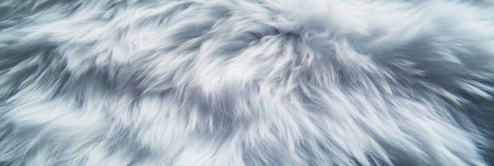 Poster - Rich texture of silver gray plush carpet with soft highlights and long silky fibers