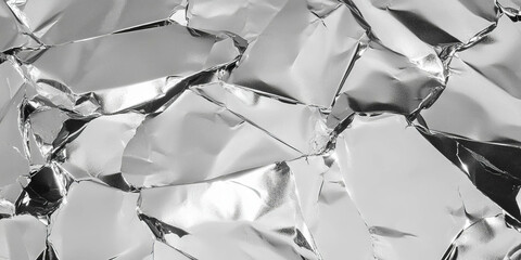Poster - Flaking silver leaf wall texture showcasing heavy grunge markings and detailed imperfections