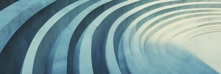Poster - Simple circular pattern with smooth surface and clean aesthetic in light gray tones
