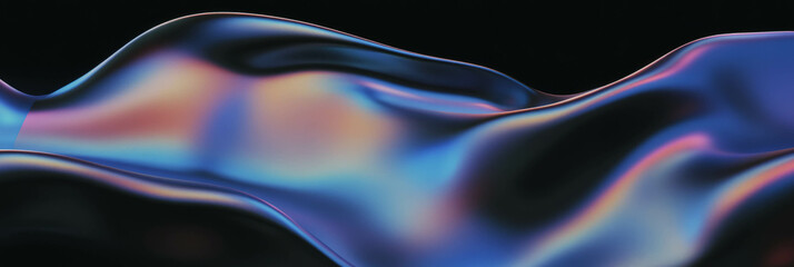 Poster - Texture of smooth dark blue waves creating a serene reflection effect on a still surface
