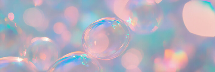 Fototapete - Bokeh texture captures shimmering light with depth and varied intensity