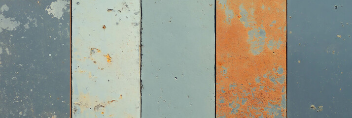 Poster - Textures of nylon, concrete, and rusted metal showcase unique industrial aesthetics