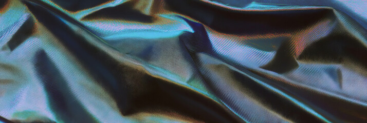 Poster - Beautiful textures of stretch nylon and polished titanium combined with grainy sand elements