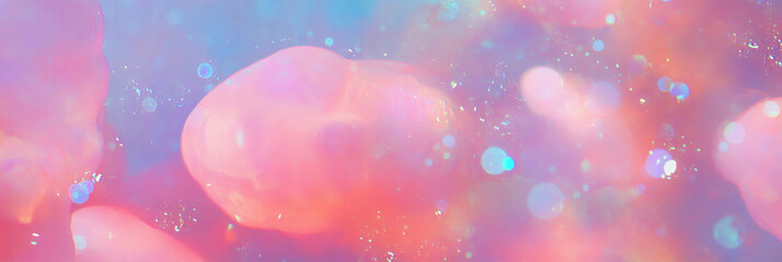 Fototapete - Soft bokeh texture with pastel hues and gentle sparkle creating a calming atmosphere