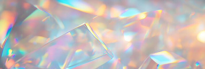 Fototapete - Subtle crystal flares create a serene atmosphere with soft pastel hues and gentle light