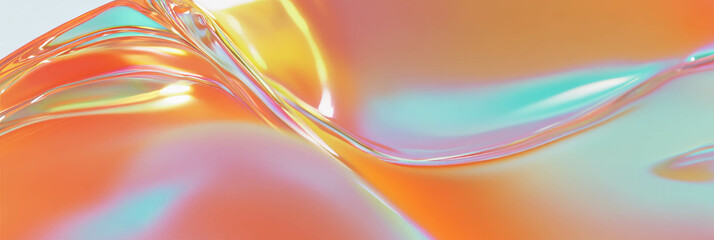 Poster - Thick transparent gel with smooth flow creates elegant cosmetic background