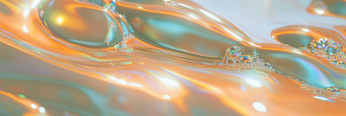 Poster - Thick transparent gel with slow flow and smooth reflections for an elegant aesthetic