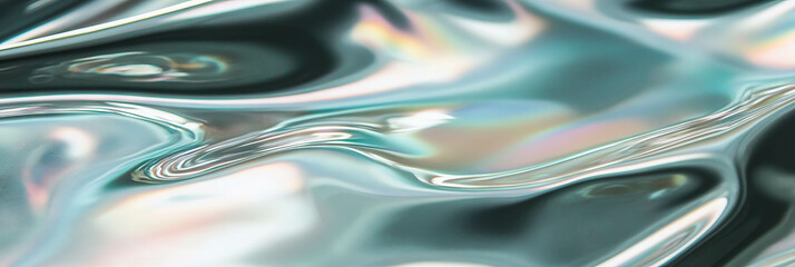 Poster - Elegant thick transparent gel texture with smooth glossy ripples and light refraction
