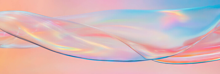 Poster - Colorful liquid swirls within transparent plastic creating dynamic visual motion