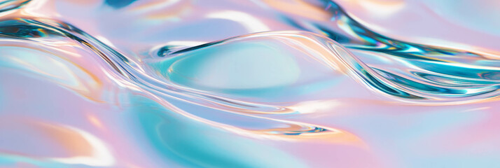 Poster - Elegant clear gel texture showcasing high transparency and subtle ripples in a clean background