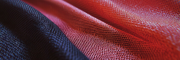 Poster - Exploring the textures of waterproof nylon and brushed titanium against rough brick background