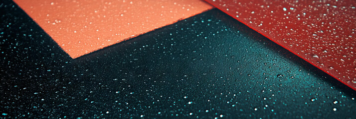 Poster - Detailed view of waterproof nylon and brushed titanium textures featuring rough brick elements