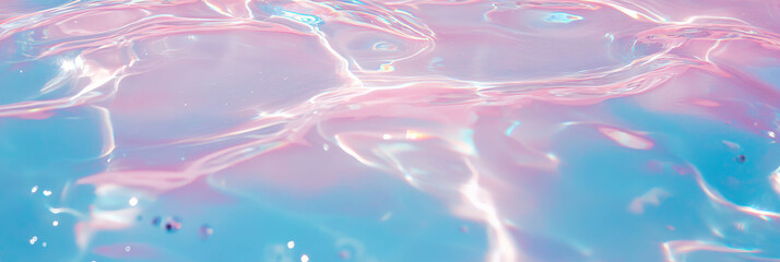 Poster - Texture of a clear gel surface with subtle ripples and a clean cosmetic aesthetic