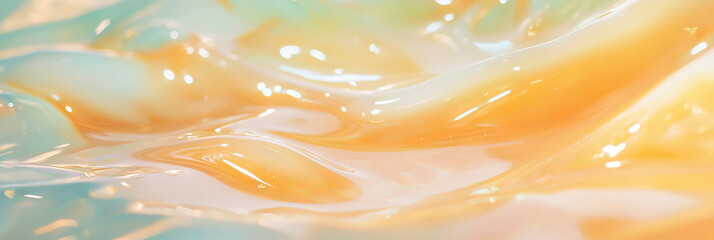 Poster - Watery clear gel texture with fast flowing consistency and light distortion in a clean aesthetic