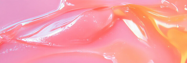 Poster - Clear gel texture on a smooth surface showcasing elegant, watery aesthetics