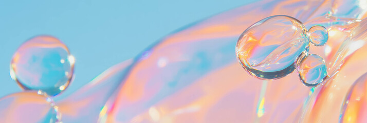 Poster - Elegant clear gel texture demonstrating perfect transparency and calm surface qualities