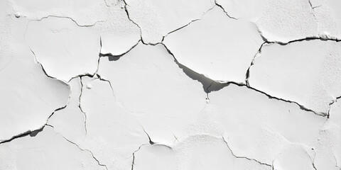 Poster - cracked white wall texture with faint grunge details reveals aged surfaces
