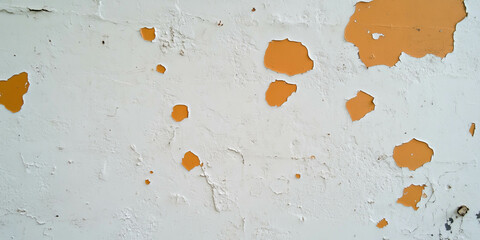 Poster - exploring the texture of a weathered white wall with grunge patterns and markings