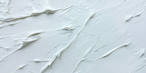 Poster - Texture of weathered white wall showcasing grainy surface with heavy grunge details and markings