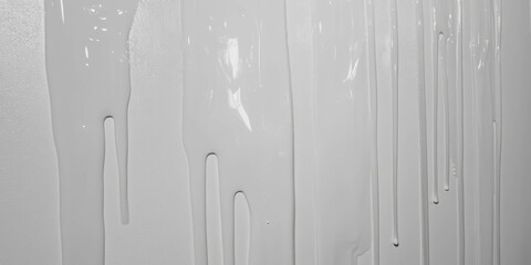 Poster - Texture of a wall with grey paint drips and detailed grunge surface patterns