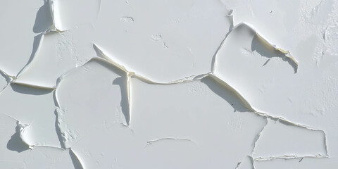 Poster - Peeling white wall texture revealing subtle gray stains and intricate patterns