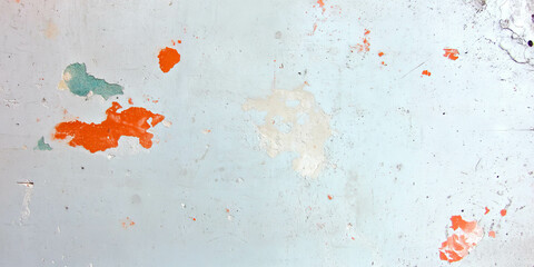 Poster - Textured white wall with stained surface and grey effects showcasing unique patterns and colors