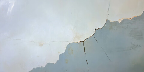 Poster - subtle textures of a white wall revealing cracks and light grey stains