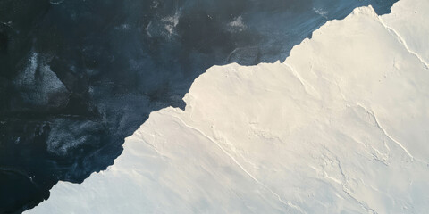 Poster - Texture of a weathered white wall with subtle grunge features and dark grey accents