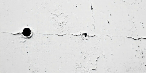 Poster - Textured white wall with grunge marks and details showcasing weathering and wear