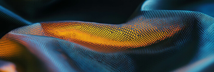 Aufkleber - Textured display of woven ripstop nylon and anodized titanium with smooth granite accents