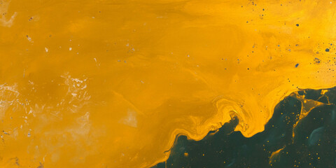 Poster - Texture of oxidized yellow gold wall blending with stained concrete and grunge effects
