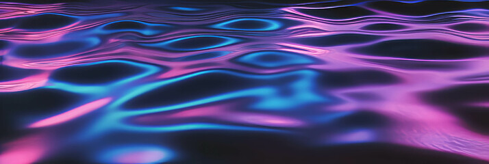Poster - Violet blue water with ripples and reflections in a tranquil setting