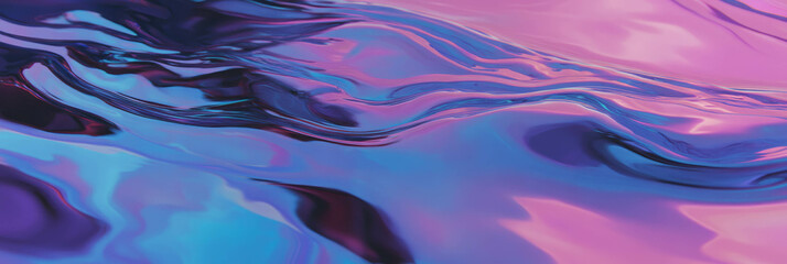 Fototapete - Violet blue water with intricate ripples and soft reflections for serene backgrounds