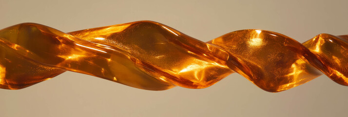 Poster - Woven hemp and amber twist showcasing intricate design and craftsmanship