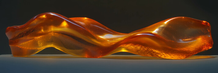Poster - Woven hemp combined with anodized gold and smooth amber in artistic display