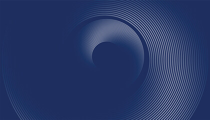 Aufkleber - Blue techno abstract background. white circle lines on blue background. modern graphic design for banner, flyer, card, or brochure cover