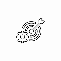 Poster - target gear aim icon vector sign