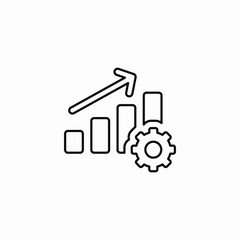 Poster - growth chart analytics icon vector sign