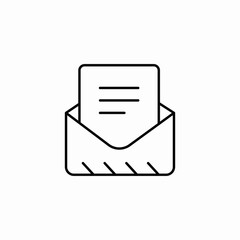 Poster - open mail envelope icon vector sign