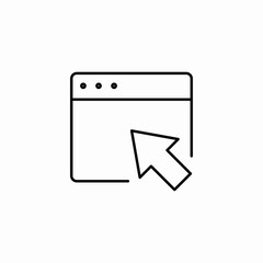 Poster - website cursor click icon vector sign