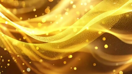 Poster - Shimmering golden waves of light intertwine and reflect a soft glow, evoking a sense of magic and warmth typically experienced during festive occasions.